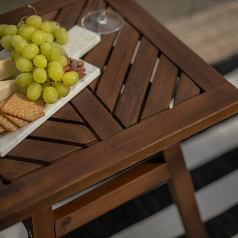 Table d'appoint en bois Harbison, Brun foncé