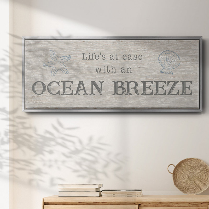 Brise océanique - toile encadrée, H 20 po x l 50 po