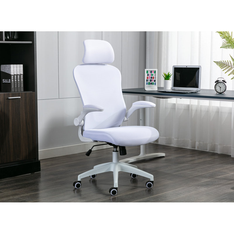 Aalaysia Mesh Office Chair with Headrest, White