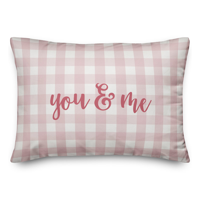  You & Me Throw Pillow, Pink