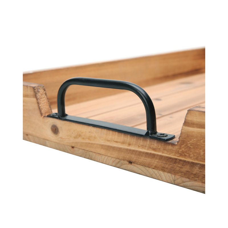 Plateau pour repose-pieds / table basse Chalda, Chêne bruni clair