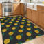 Tapis intérieur noir lavable à la machine, motif léopard gris et blanc-526722513