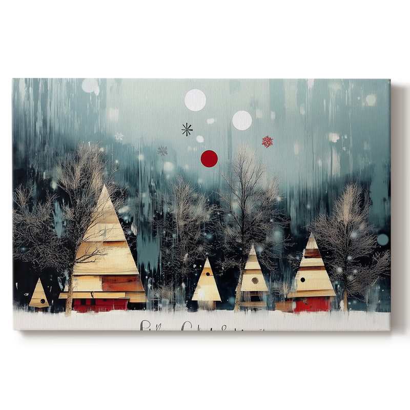 Art de vacances de Noël III - Toile tendue avec châssis - CXLII, H 8 po x l 12 po