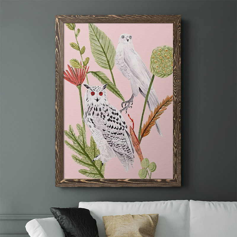 Birds In Motion V, reproduction d'art sur toile, H 43,5 po x l 31,5 po x P 1 po, Noyer