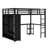 Loft Bed Frame With Wardrobe,Desk And Storage Shelves-1960476005