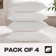 NightComfort Exclusive Collection Microfibre Pillows - Medium Support Pack of 4