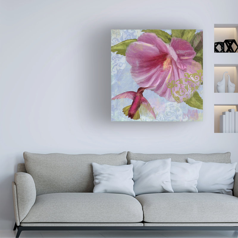 Art de Sasha Humming Hibiscus I_ALI73283, H 24 po x l 24 po
