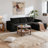 Boneless Corduroy L-Shape Modular Sectional Couch with Chaise - Soft Upholstered, Roomy Deep Seat, No Assembly Required, Timeless Stylish Furniture for Living Room Bedroom Apartment Home Office-218115378-218115379