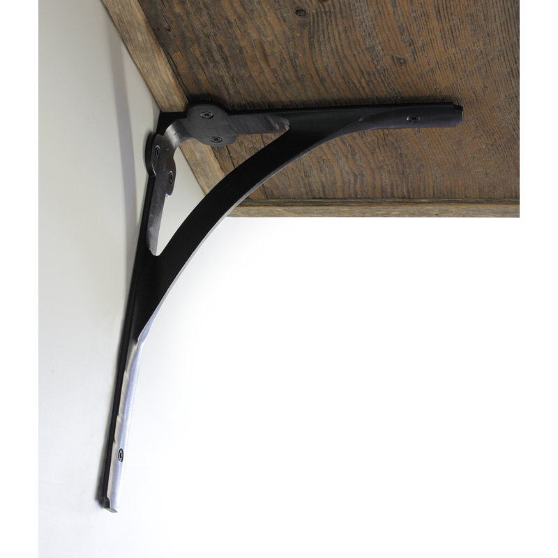Équerre de tablette en fer, Noir