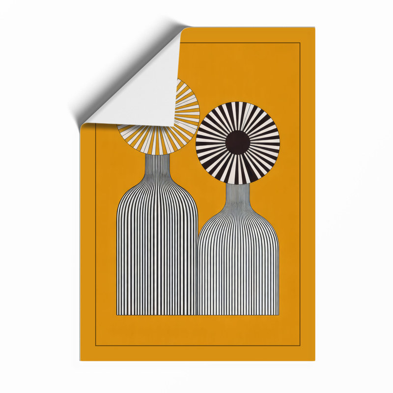 Vessels and Stars Mid-Century - Framed Print, Unframed, A4 - 29.7 x 21.0 cm