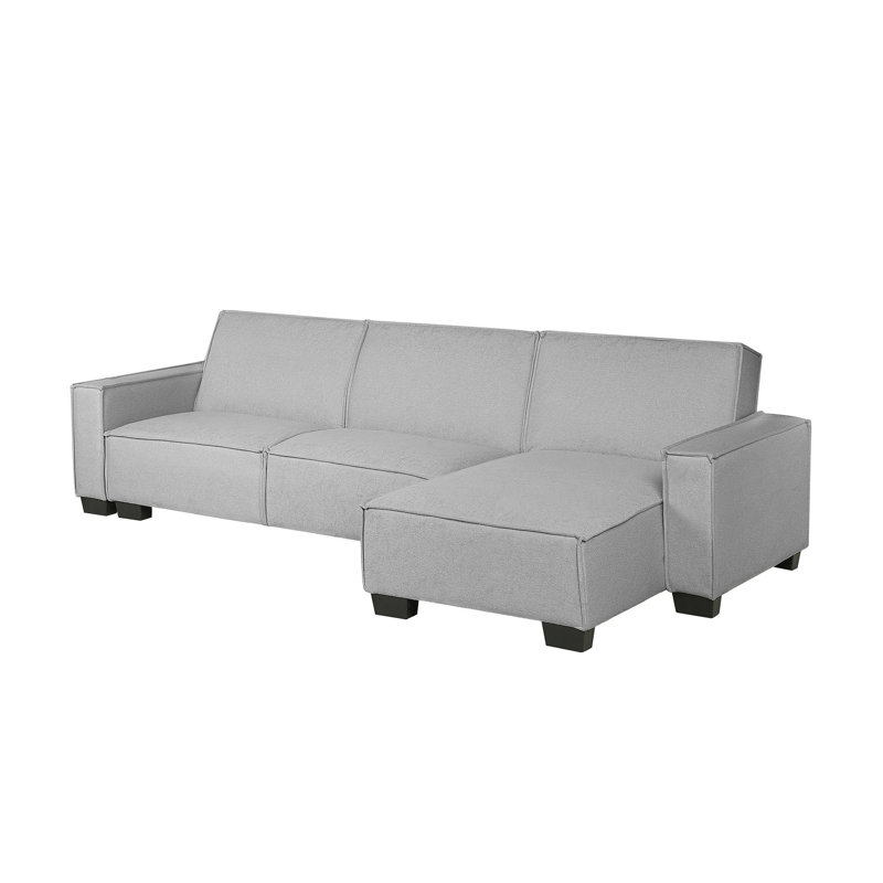 Shellburne 3 Seater Sofa Bed, Grey, Right Hand Facing