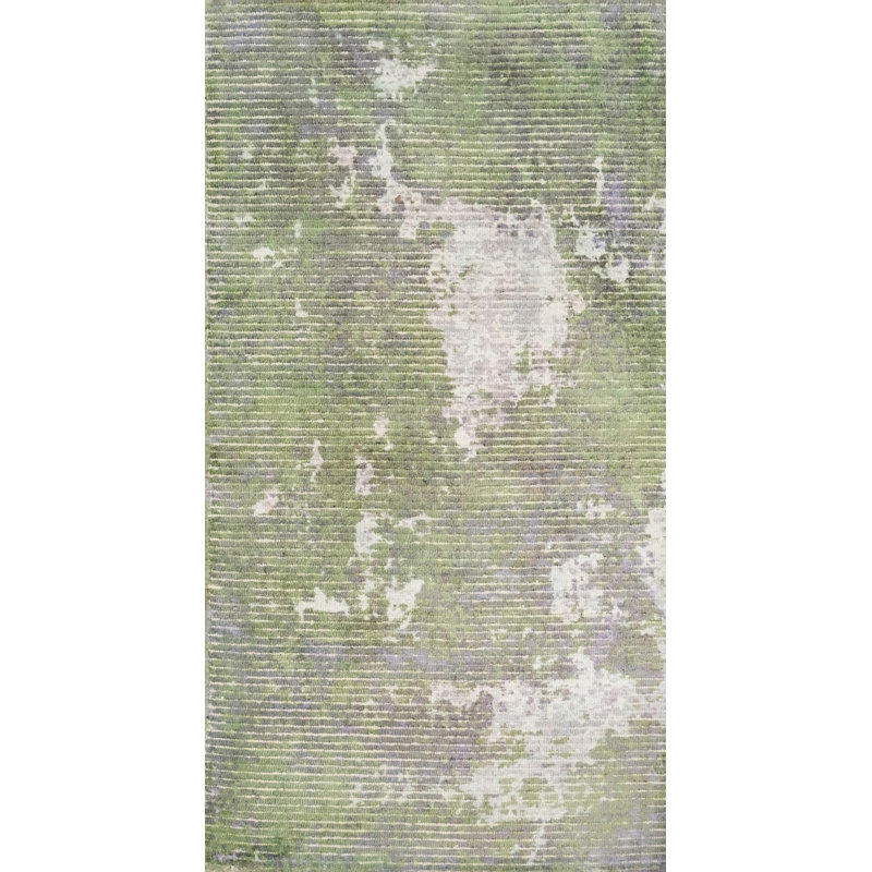 Tapis vert serein abstrait 2x4 pour espaces modernes