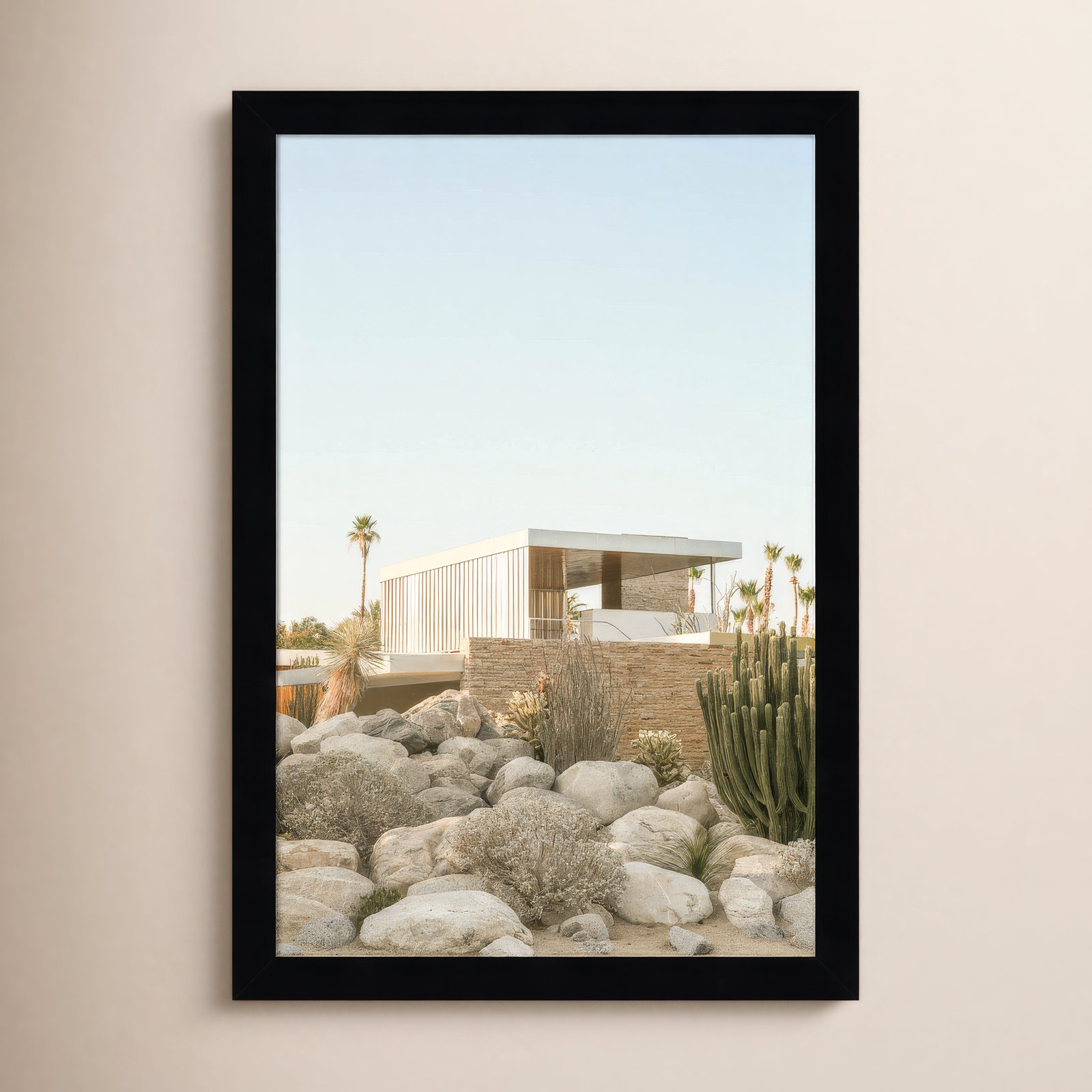 Rochefort "Kaufmann House 02" Print, Black, 17" H x 12" W