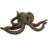 Holquin Polystone Octopus Decorative Black Sculpture with Long Tentacles and Suctions Detailing
