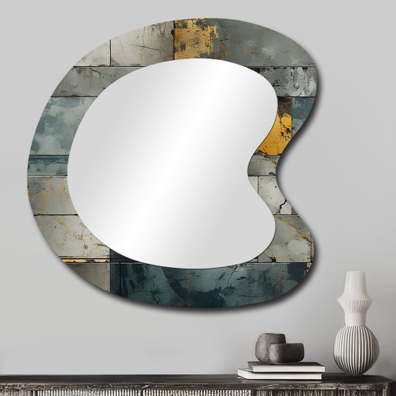 Illusion de mur en béton industriel Feddie, 27 po x 27 po