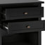 Table de chevet transitionnelle en bois massif avec tiroirs et tablette ouverte Warm Shaker-328047983