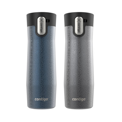 Contigo AUTOSEAL West Loop Vacuum-Insulated Stainless Steel Travel Mug with Easy-Clean Lid, 2-Pack