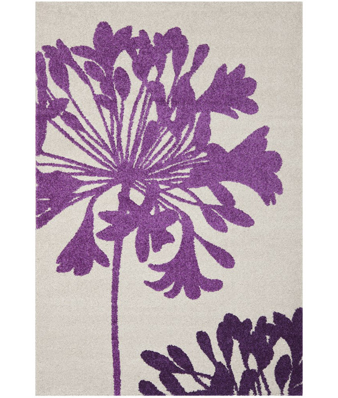 Tapis floral Bloem Porcello, Rectangle 6 pi 7 po x 9 pi 6 po