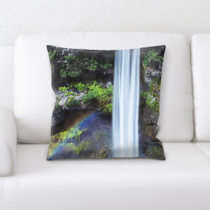 Waterfall Microsuede Reversible Throw Pillow
