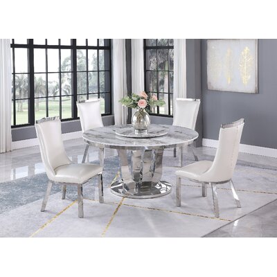 Chavaree 4 - Person Dining Set -  Wrought Studioâ¢, 0AFA954620CF449EB28B24196809CC92