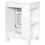 Meuble-lavabo de 24 po avec lavabo facile à nettoyer, porte à fermeture en douceur, rangement latéral ouvert, pieds en céramique compatibles avec robinet de 8 po, armoire
