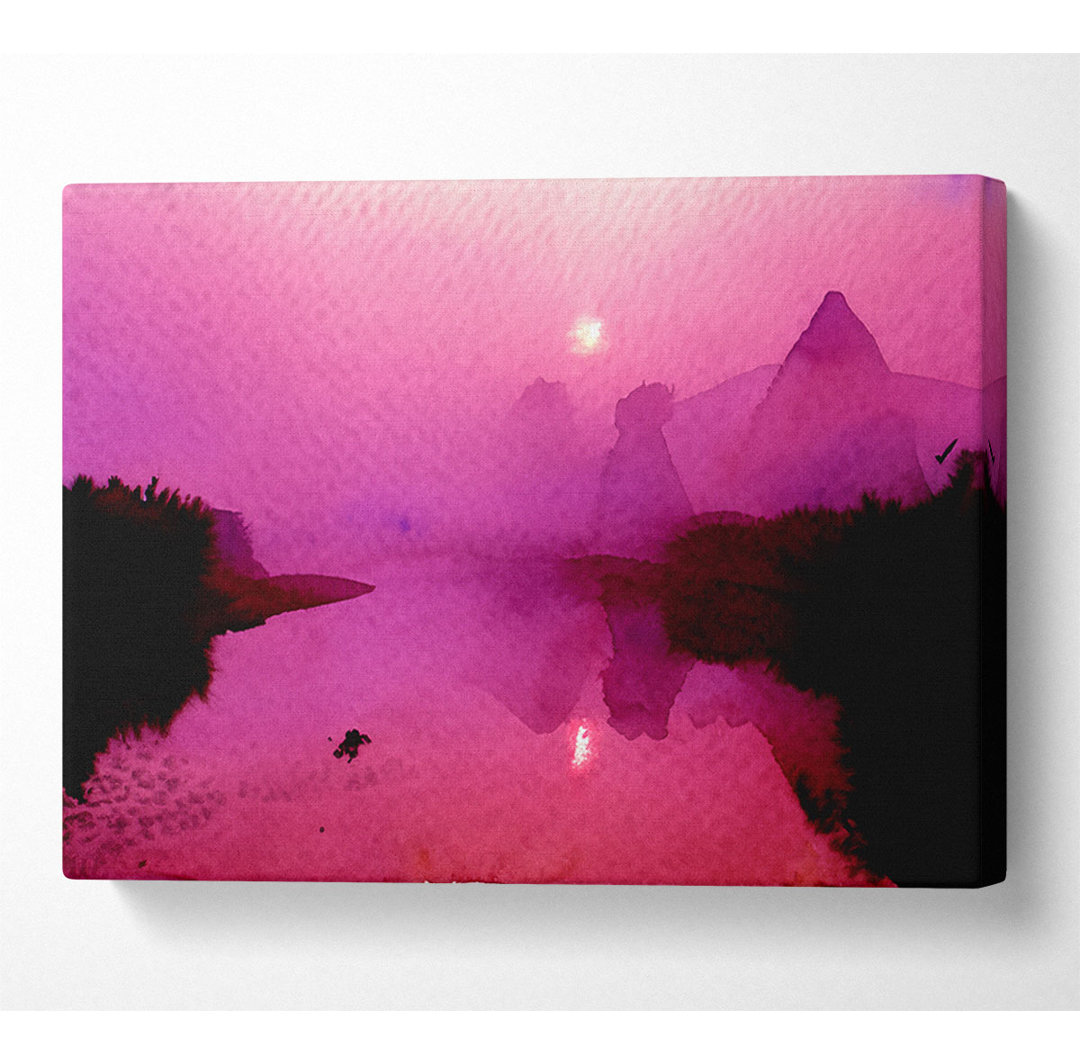 Pink Paradise Lake - Leinwanddrucke auf Leinwand