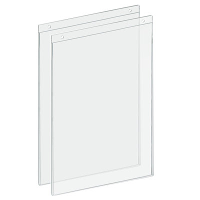 Cadre mural transparent en acrylique transparent l 11 po x H 17 po - vertical / portrait, paquet de 2