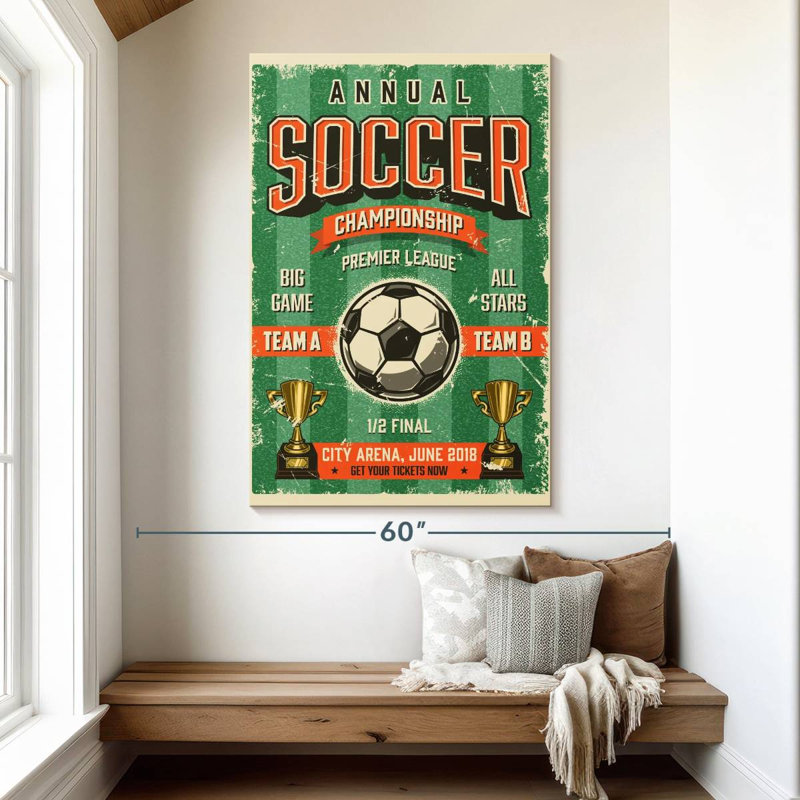 Affiche de soccer, H 51 po x l 34 po