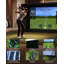 Ensemble complet d'enceinte de simulateur de golf, écran d'impact 11 x 8 pi 4K avec cage occultante, poteaux de cadre, filets latéraux et sacs de sable, pratique à l'intérieur ou au garage, installation facile