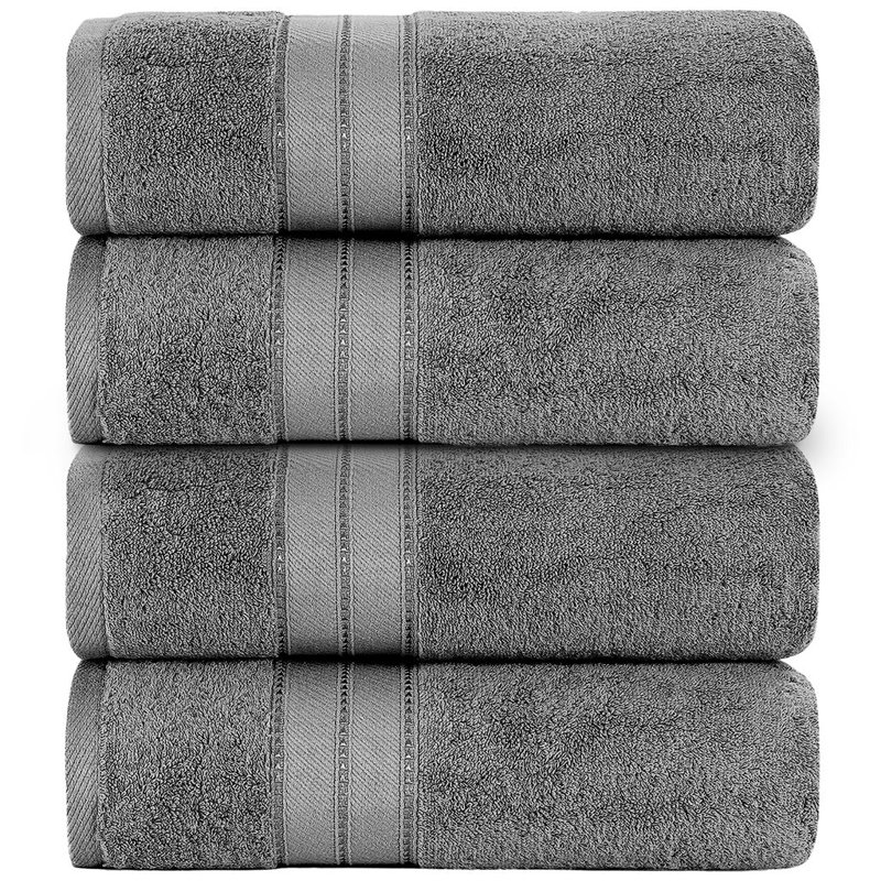 Modern Threads 4-Pack SpunLoft™ Bath Sheet Set, Charcoal