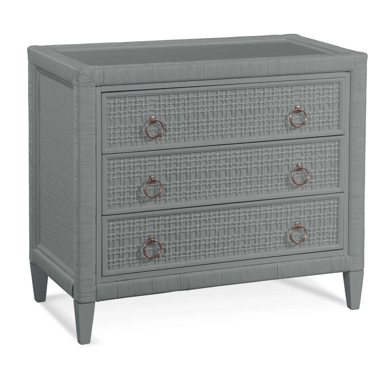 Monterey 3 Drawer 36" W Dresser, Nickel, No, Satin Nickel