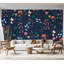 Murale pelez et collez de qualité supérieure - Motif floral foncé-81761635