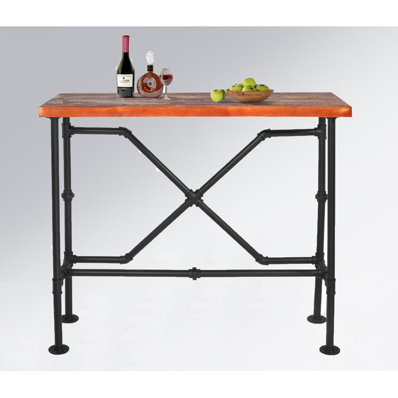 Table et chaises pour bureau à domicile, pub, pub, bar, bistro, table à manger rectangulaire pour 2 à 4 personnes, 5