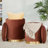 Nesting Pleated Ottoman Set In Gold Metal And Peacock Teal Velvet-530539457