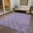 Machine Washable Indoor/Outdoor Xhevrie Purple Rug-1903192022