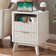 Hardester Vintage 2 - Drawer Nightstand with Charging Station, Bedside Table with Open Shelf