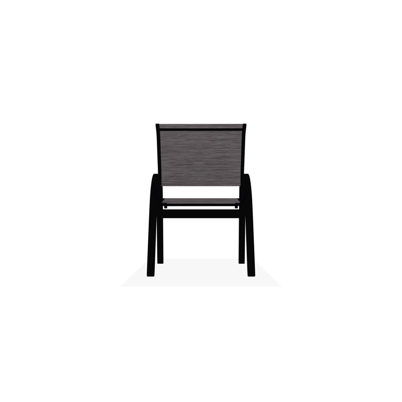 Aruba II Outdoor Dining Chair, Fossil, Black