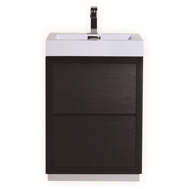 Ensemble de meuble-lavabo simple 35 po Royka, Noir, Blanc
