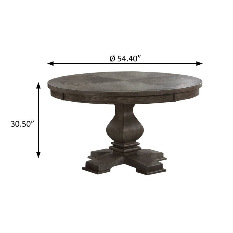 54.4" W DINING TABLE, OAK