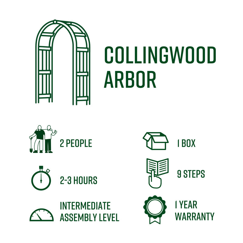 Golden Brown Cedar Wood Garden Arbor with Arch Top