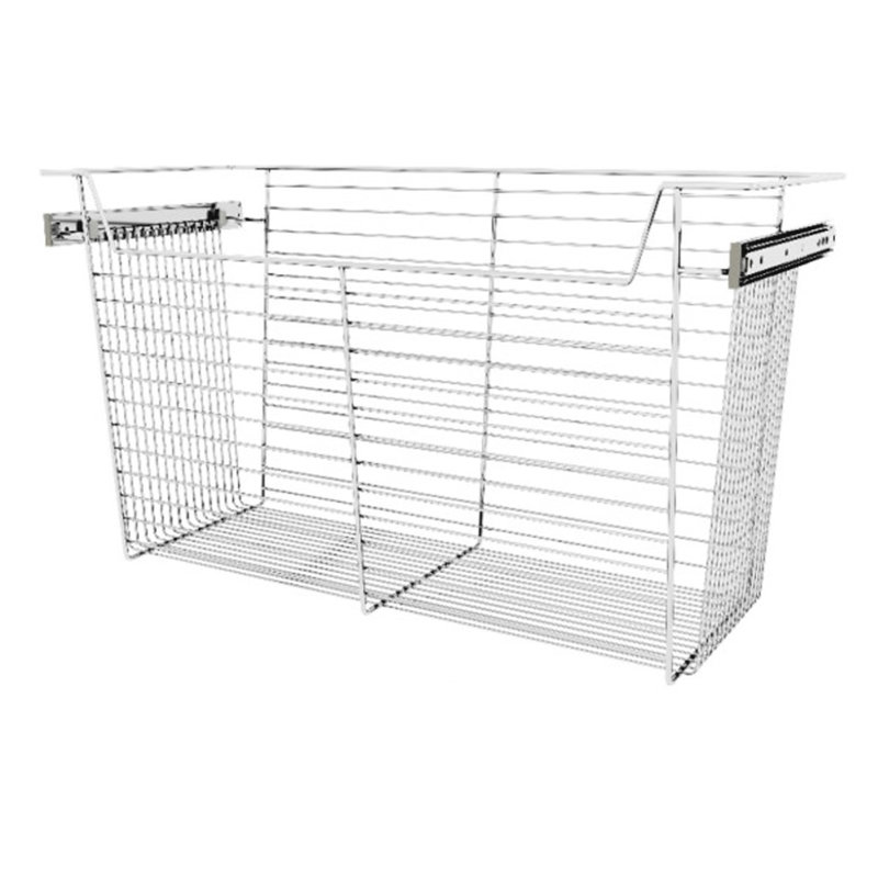 Rev-A-Shelf Sidelines Closet Storage Basket, 10.5" H x 30" W x 14" D, Nickel
