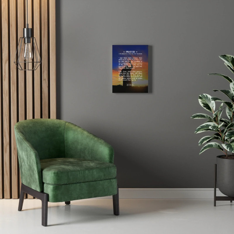 Prayer Matthew 6:5 - Wrapped Canvas Print, 41cm H x 30cm W