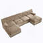 Canapé modulaire 4 places avec 2 repose-pieds, jupe à pampilles, conception capitonnée, mousse haute densité, base ergonomique en bois de qualité supérieure-479672886-479673032