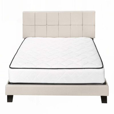 Lit plateforme en tissu d'ameublement
