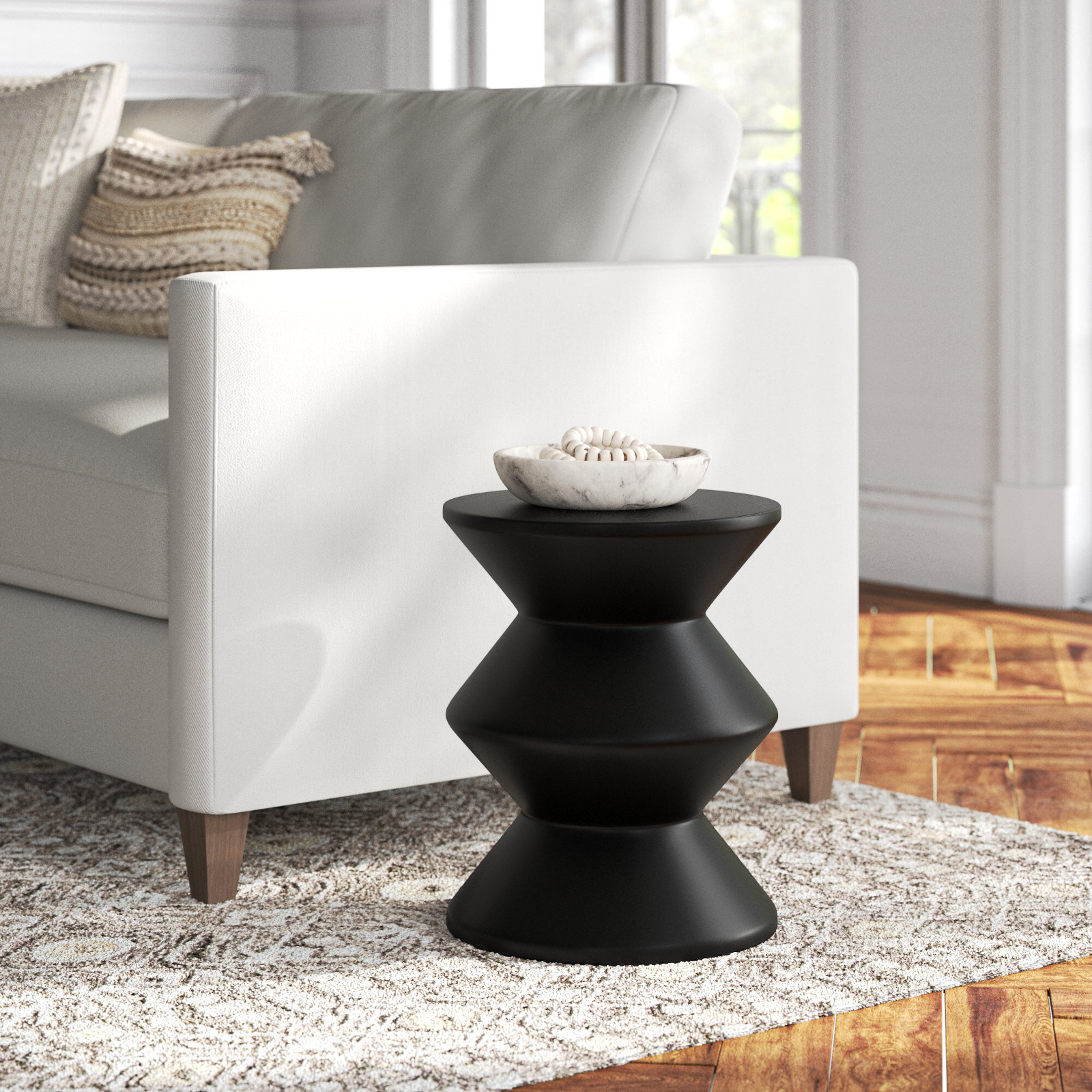 Isiah 14" End Table, Black
