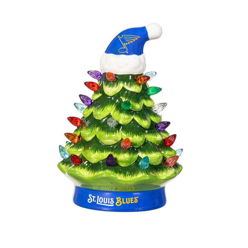 Sapin de Noël en céramique à DEL de 20 cm (8 po), Blues de Saint-Louis 2025