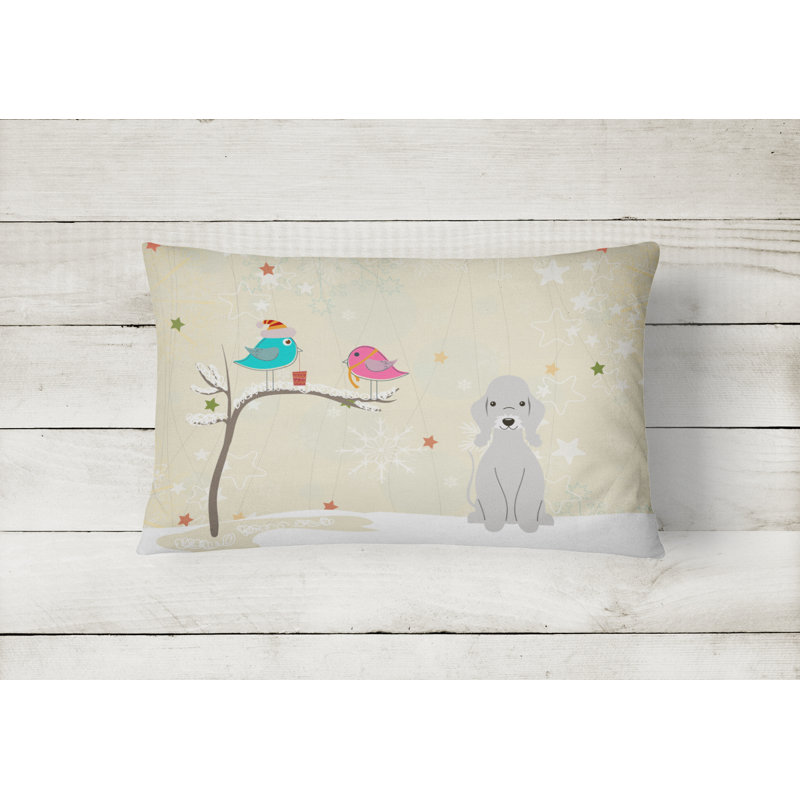 Coussin lombaire intérieur/extérieur à motif de noël, Bleu