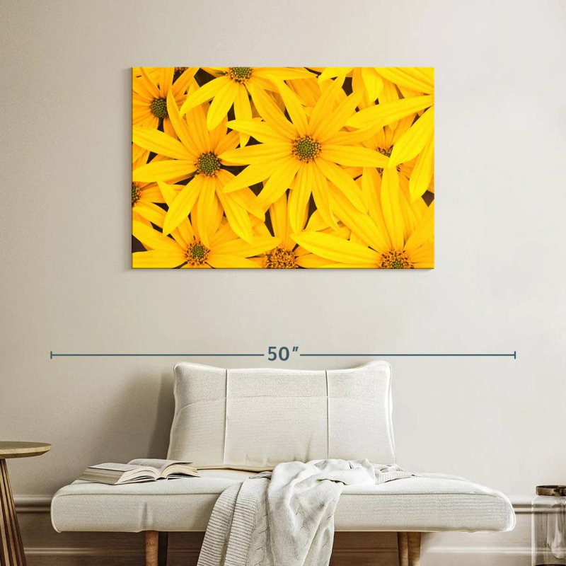 Fleurs jaune vif Harnek, H 26 po x l 39 po