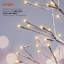 Arbre de Noël artificiel brun floqué avec lumières DEL blanc chaud, 71 po