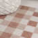 Drora Traditional Geometric Bold Gingham Salmon/Cream Indoor/Outdoor Rug
